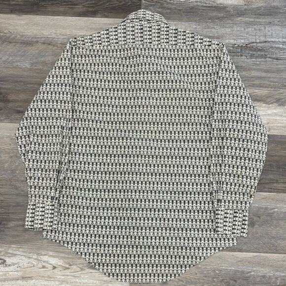 Vintage 70s Dino‎ Divino Creazzione AOP Bunny Patterned Gray Mens L Disco Shirt - Picture 3 of 9